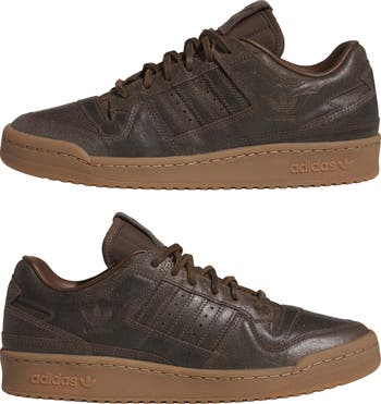 ◆adidas◆ Forum 84 Low CL Brown JI3284 Adidas Originals Men's Leather Brown Forum 84 Low CL Shoes