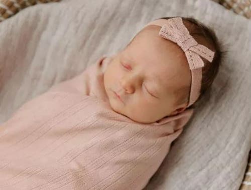 Ely's & Co. Baby Lace Trim Pointelle Headband In Pink