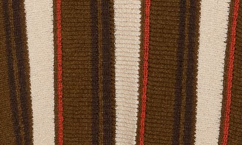 Truth Stripe Knit Johnny Collar Polo In Burgundy