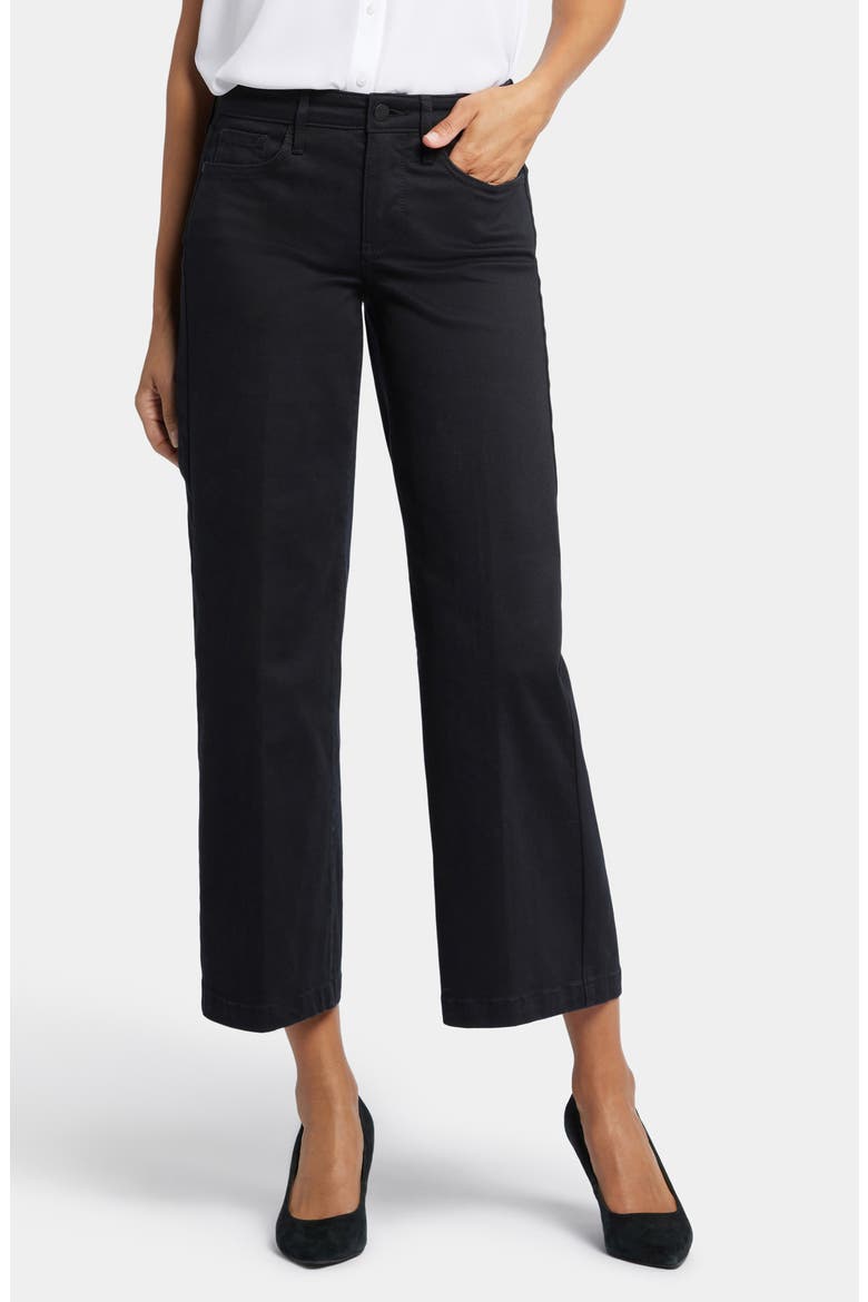 Teresa Ankle Wide Leg Jeans, Main, color, BLACK