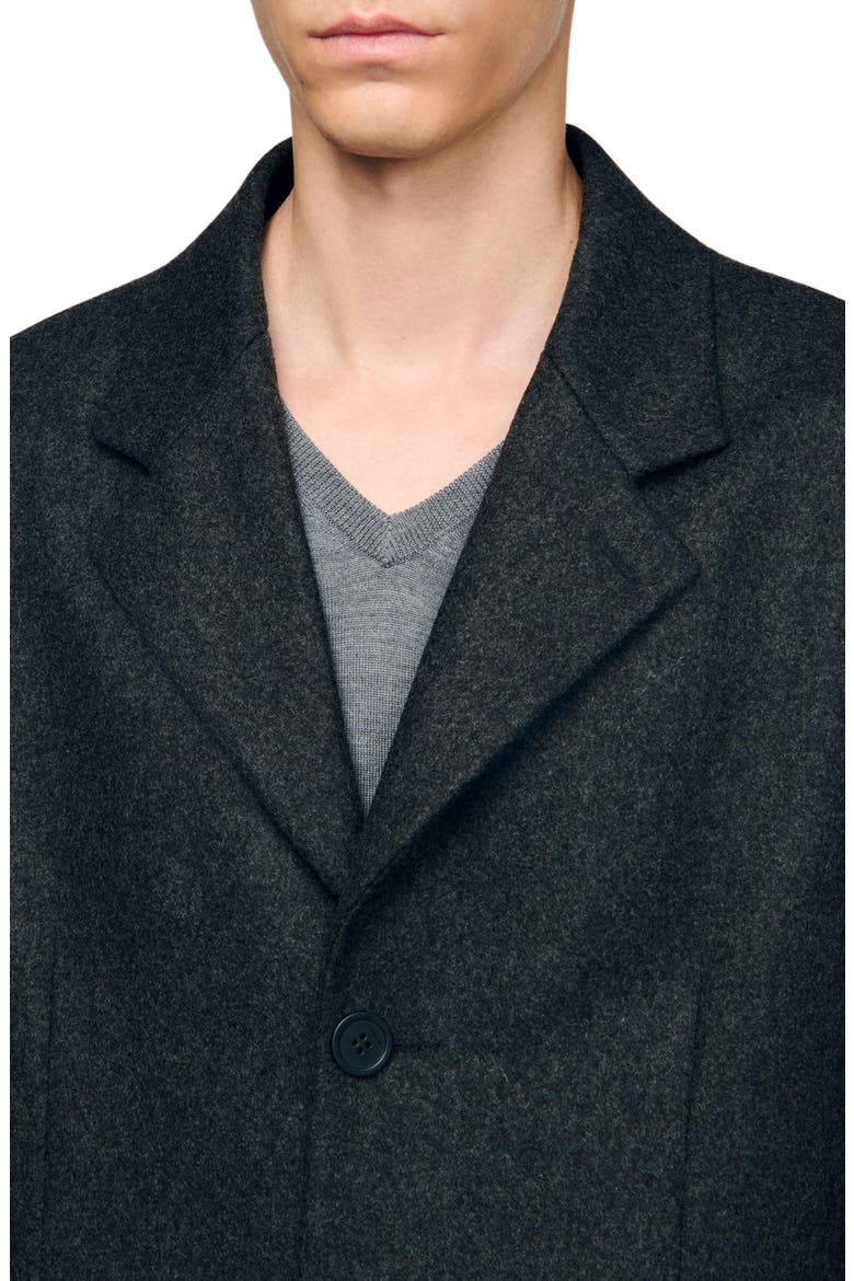 Wool broadcloth coat, Alternate, color, Dark grey