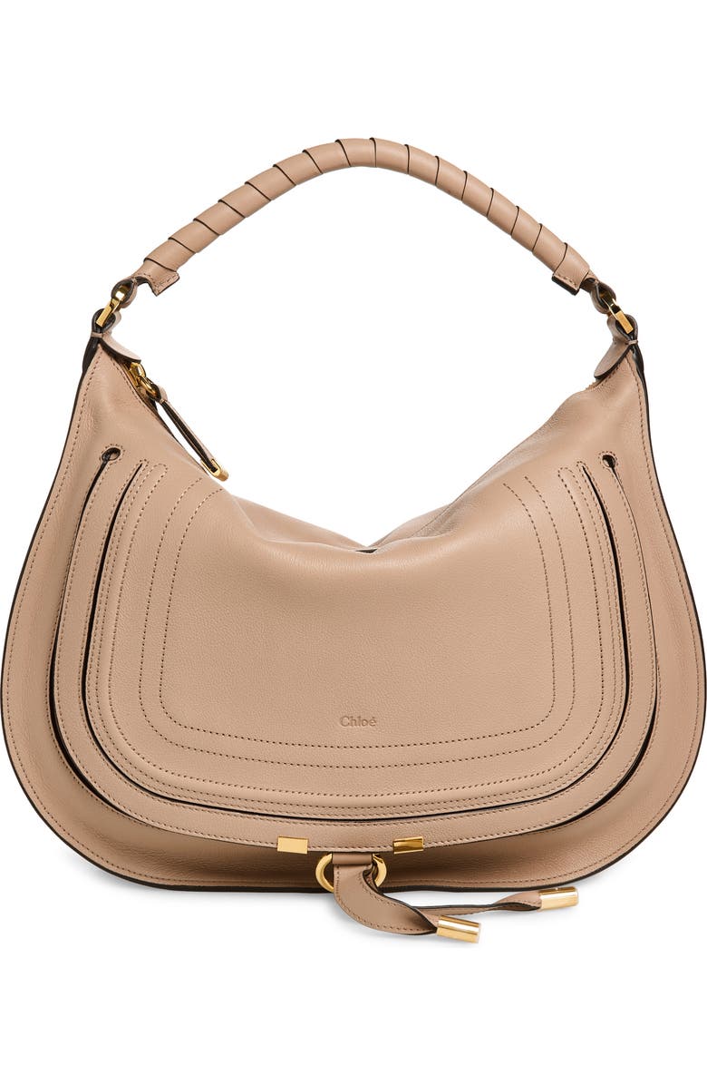 Chloé Medium Marcie Suede Shoulder Bag, Main, color, Woodsmoke