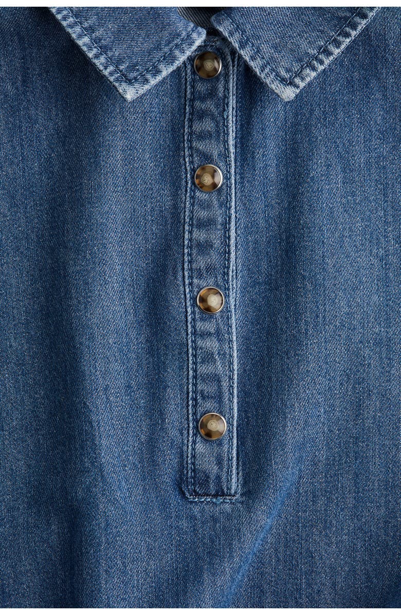 H&M Drawstring-waist Denim Dress, Alternate, color, Denim Blue