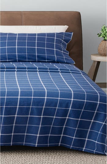 Woven & Weft Turkish Cotton Flannel Plaid Sheet Set