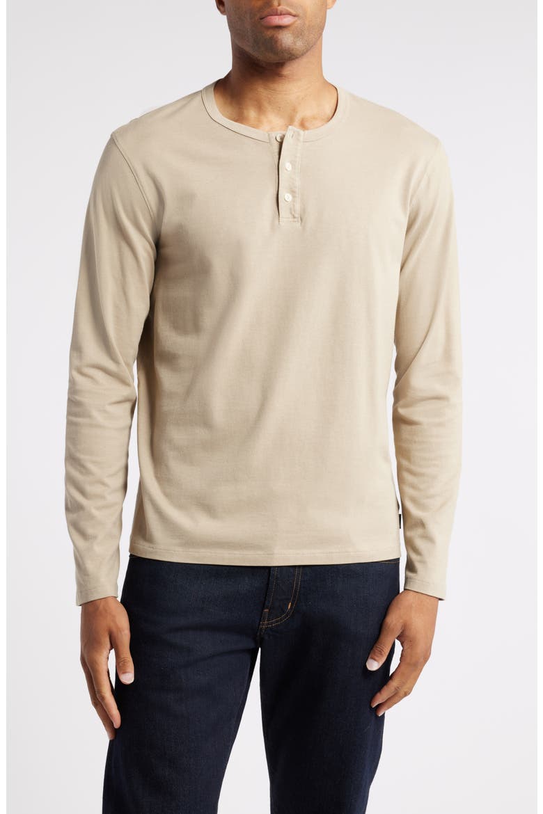 Bryce Long Sleeve Henley Shirt, Main, color, DRY DUST