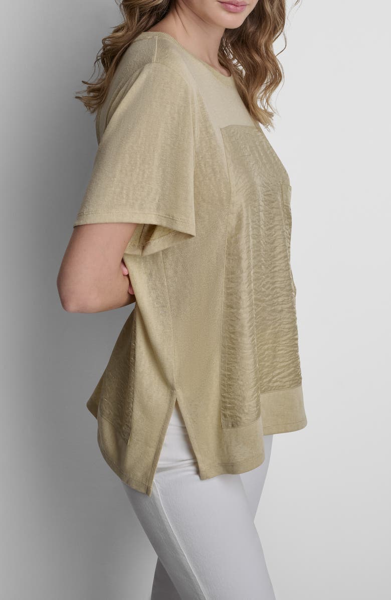 DKNY Twinkle Mixed Media T-Shirt, Alternate, color, Mojave Desert