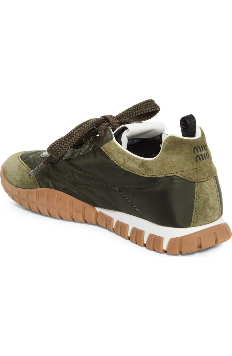 Miu Miu Tyre Nylon Sport Sneaker, Alternate, color, Loden