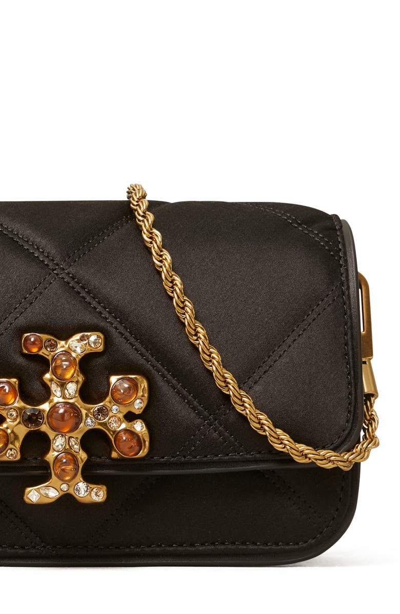 Tory Burch Eleanor Diamond Quilt Satin Blend Phone Crossbody Bag, Alternate, color, 