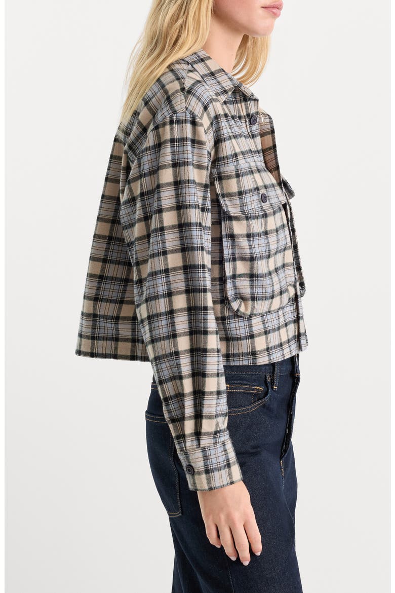 The Patch Pocket Cotton Shirt, Alternate, color, TAN PLAID