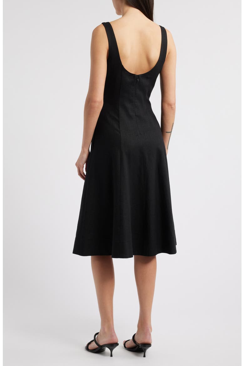 Sleeveless Fit & Flare Dress, Alternate, color, BLACK