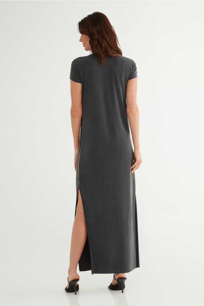 The Cupro Infinity Tee Maxi Dress, Alternate, color, INK