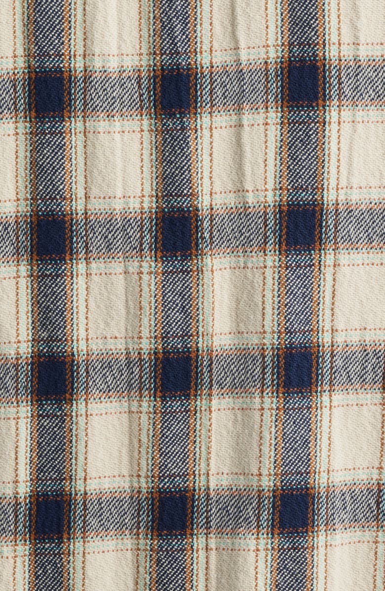 FRAME Plaid Overshirt, Alternate, color, Cream/ Navy Plaid