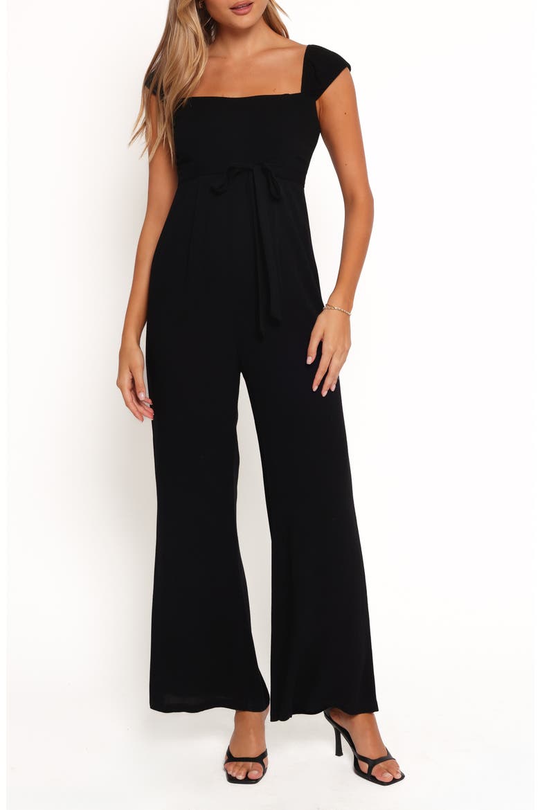 Crosby Cap Sleeve Jumpsuit, Main, color, BLACK