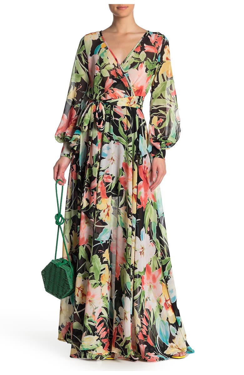 MEGHAN LA Lilypad Maxi Dress, Main, color, 