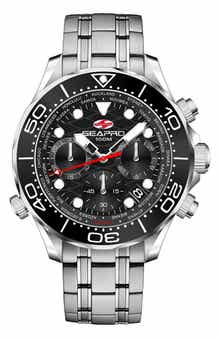 World Time Chronograph Bracelet Watch