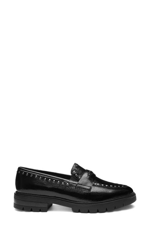 Ara Cardiff Studded Penny Loafer In Black