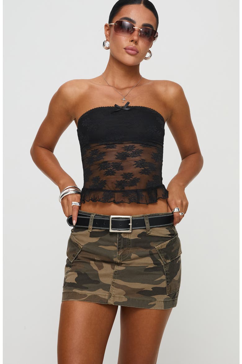 Zakai Denim Cargo Miniskirt, Alternate, color, DARK GREEN