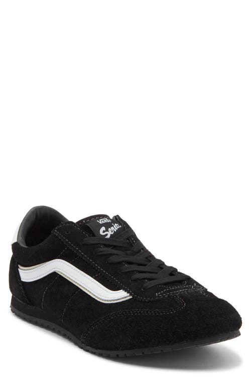 Vans Super Lowpro Leather Sneaker In Black