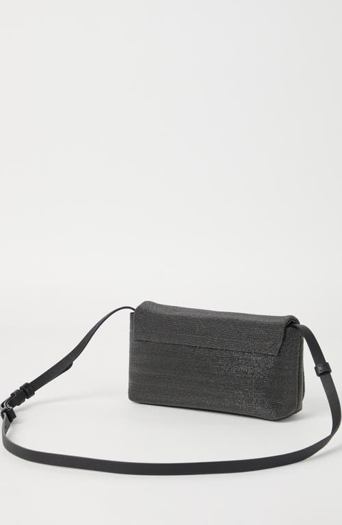 Brunello Cucinelli Flap Precious Bag In Light Grey