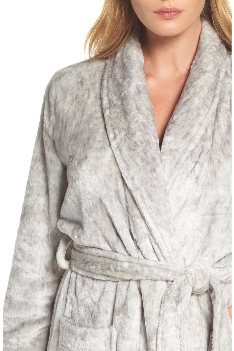 Nordstrom So Soft Plush Robe, Alternate, color, GREY HEATHER