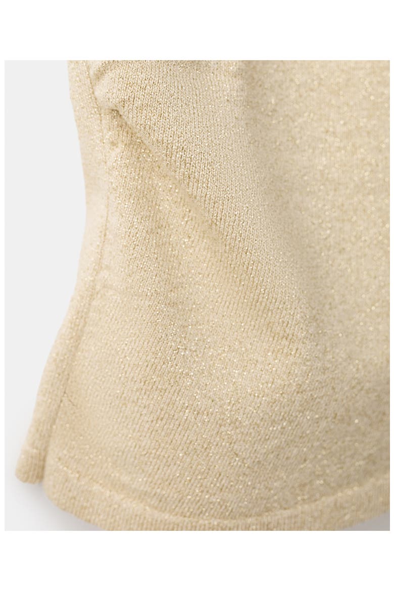Metallic Cross Neck Fine Knit Top, Alternate, color, GOLD