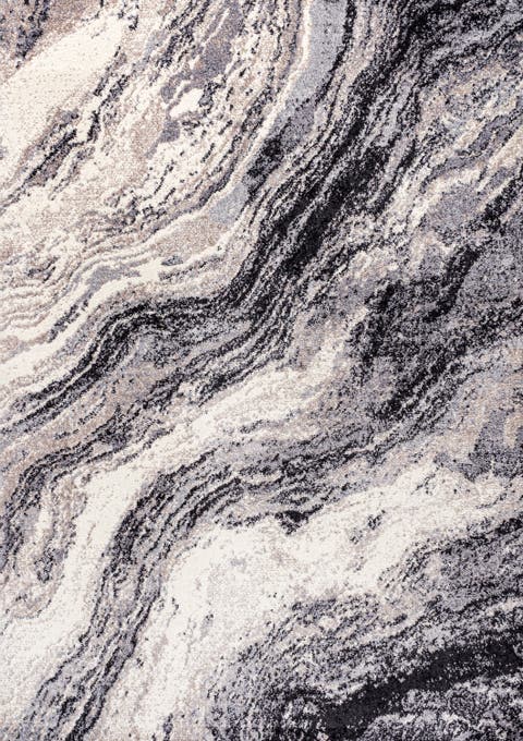 Kassia Contemporary Glam Abstract Marble Area Rug