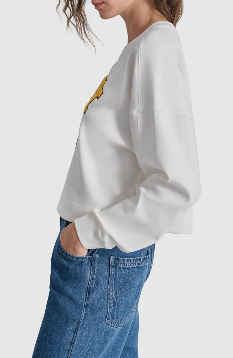 DKNY Varsity Graphic Sweatshirt, Alternate, color, 