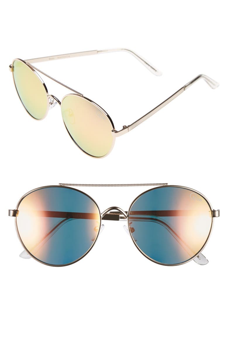 Australia 'Circus Life' 60mm Aviator Sunglasses, Main, color, GOLD/ PINK MIRROR