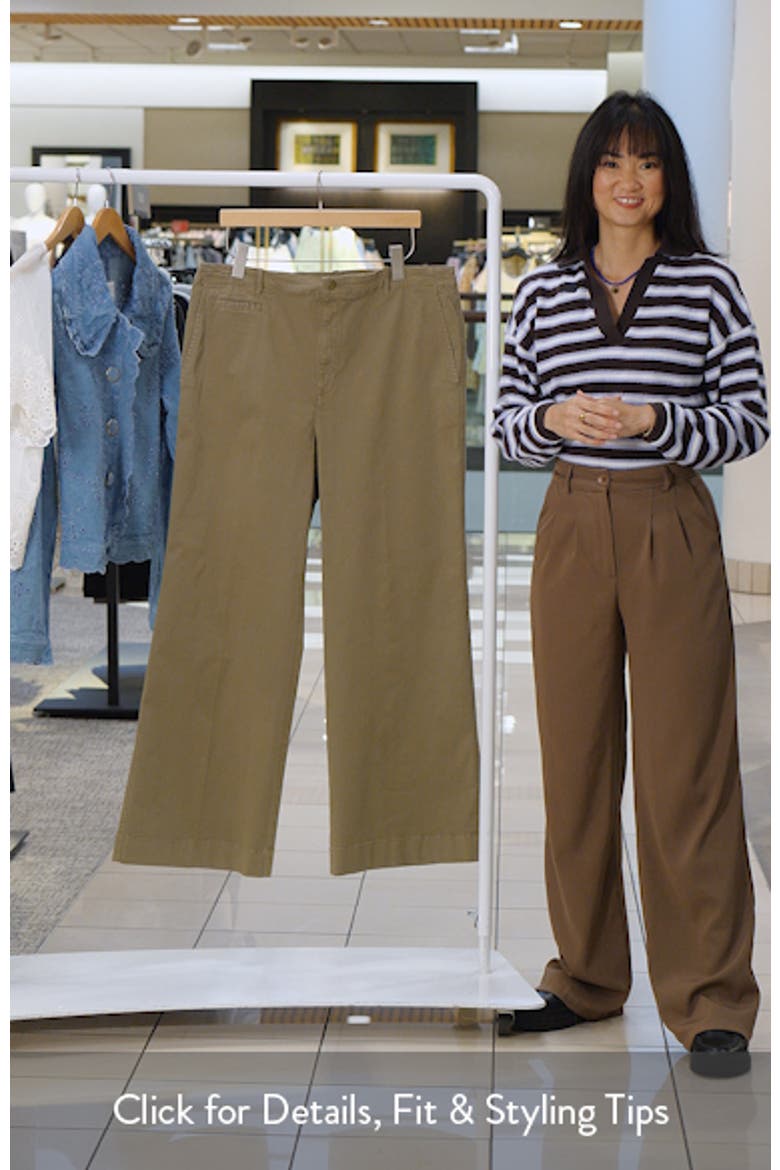 Stretch Cotton Flare Leg Chinos video
