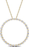 Julianna B. White Sapphire Circle of Life Necklace 10K