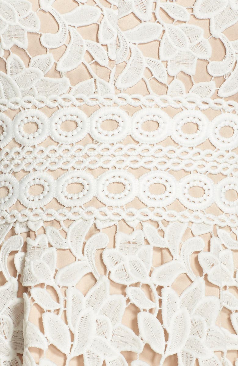 Eliza J Lace Fit & Flare Dress, Alternate, color,