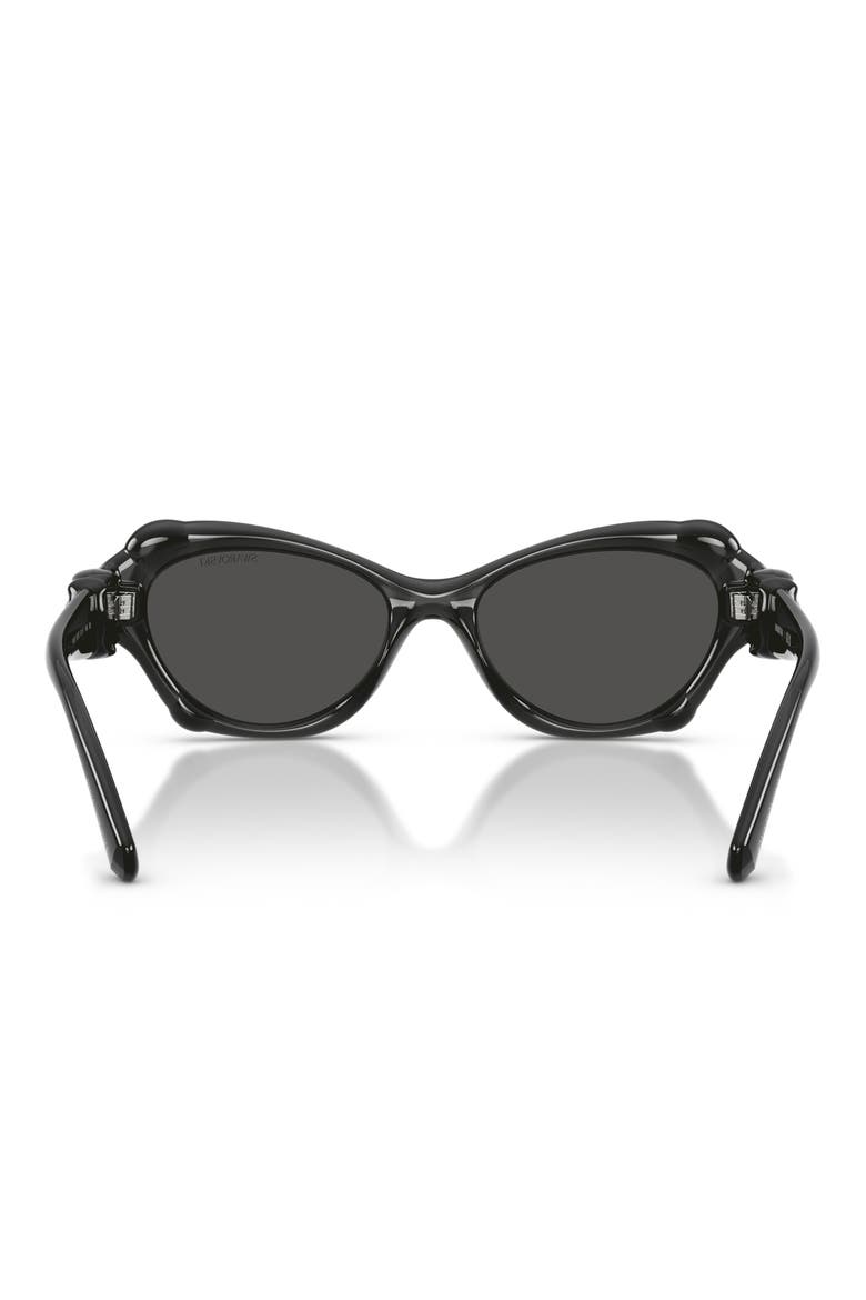 52mm Cat Eye Sunglasses, Alternate, color, DARK GREY / DARK GREY