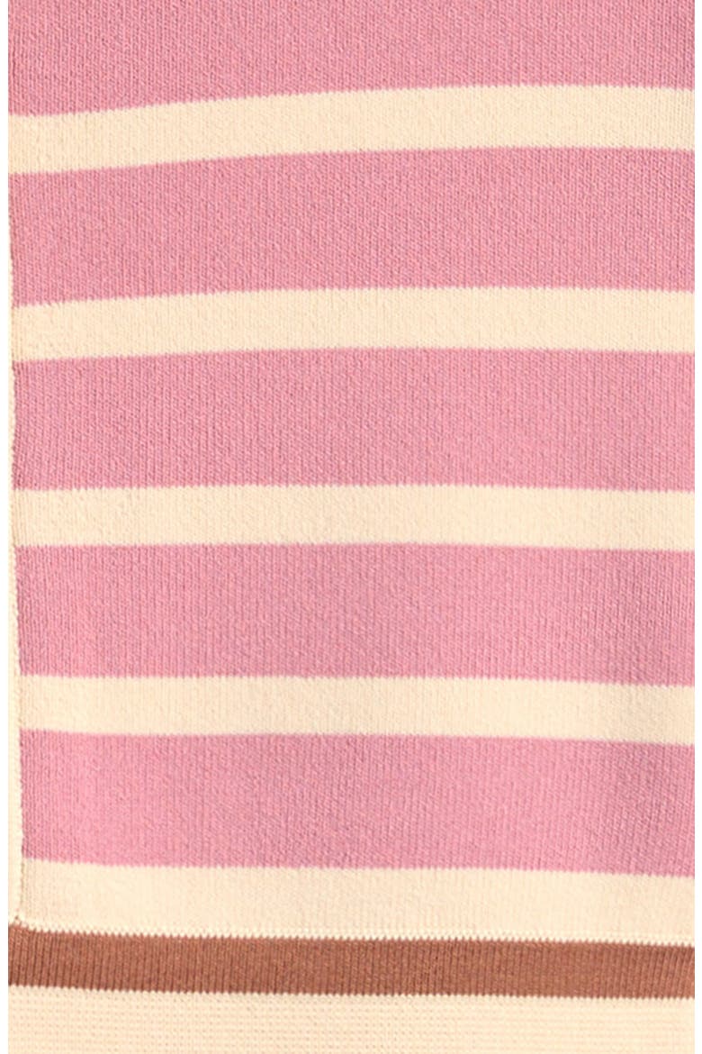 Kids' Ophelia Stripe Cotton Polo Dress, Alternate, color, PINK