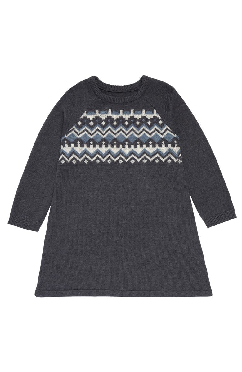 Modern Moments<sup>™</sup> by Gerber Dark Grey Heather Fair Isle Dress, Main, color, Dark Grey
