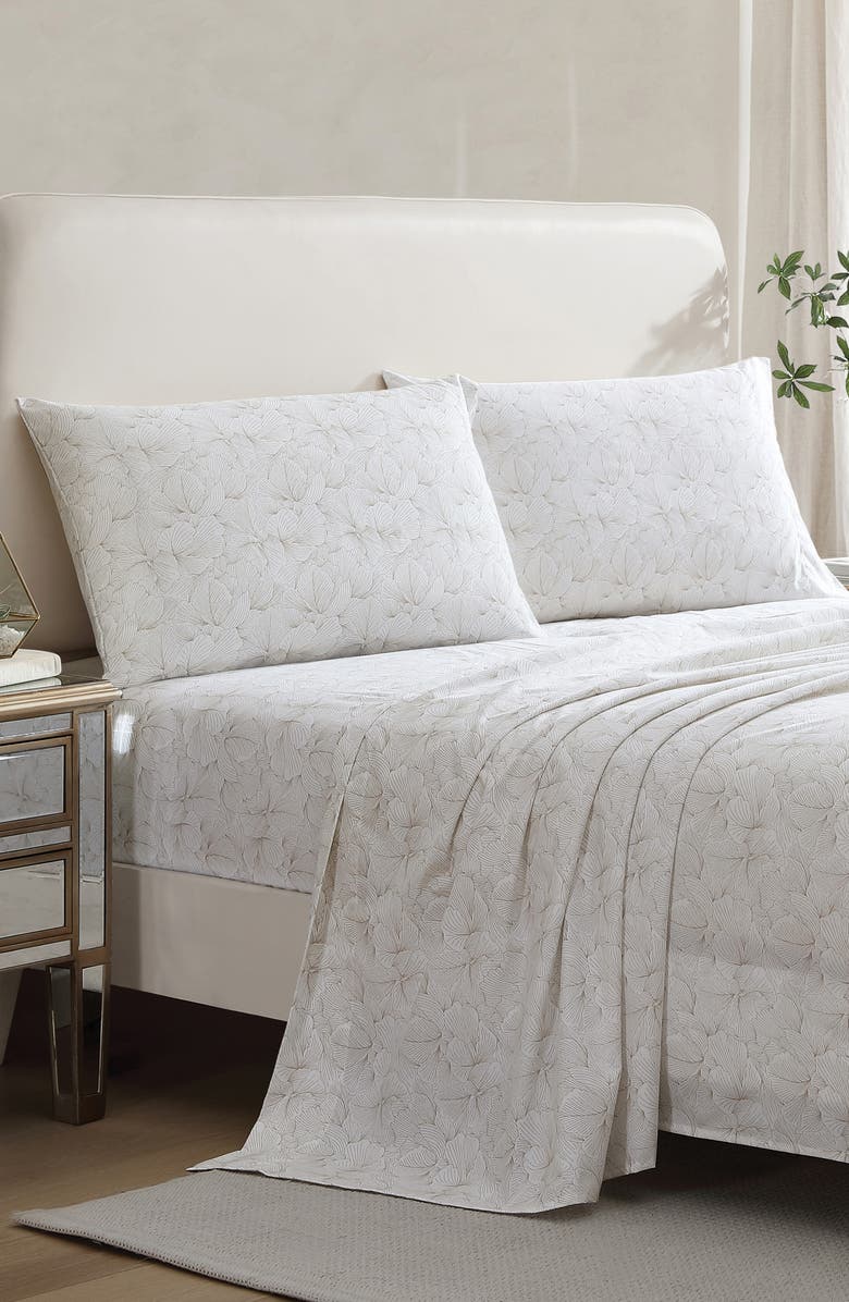 Tahari Inwood Four-Piece Queen Sheet Set, Alternate, color, Feather Gray (Taupe)