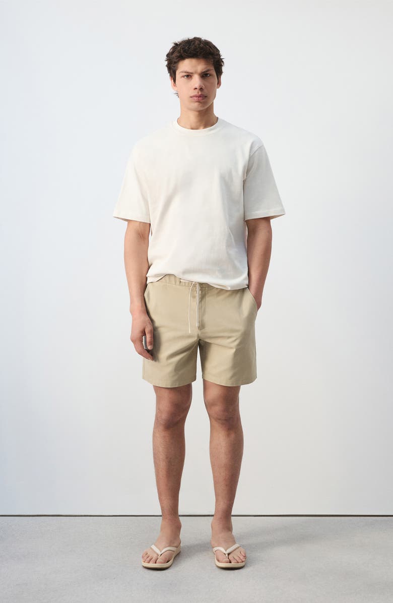 MANGO Drawstring Shorts, Alternate, color, Beige