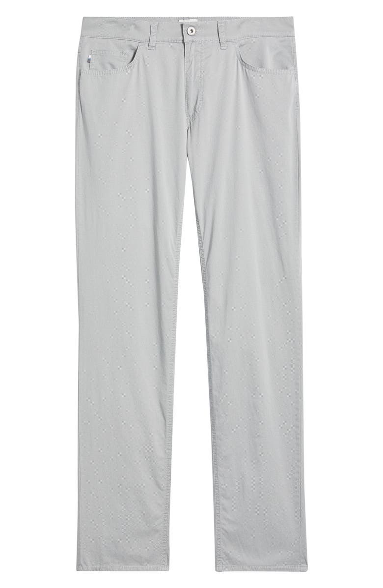 Brax Cooper Microprint Ultralight Regular Fit Straight Leg Pants, Alternate, color, Platino
