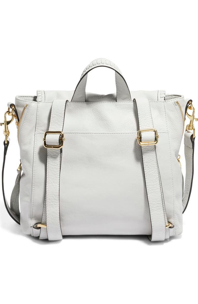 AIMEE All for Love Convertible Leather Backpack, Alternate, color, Cloud W/ Shiny Gold