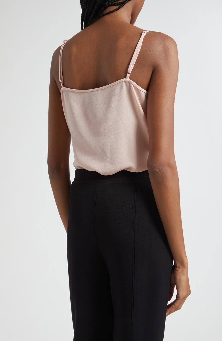 ST. JOHN Lace Trim Silk Crepe Camisole, Alternate, color, Rose Quartz