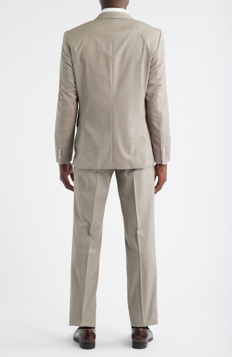 BOSS Huge Slim Fit Solid Wool Suit, Alternate, color, Light Beige