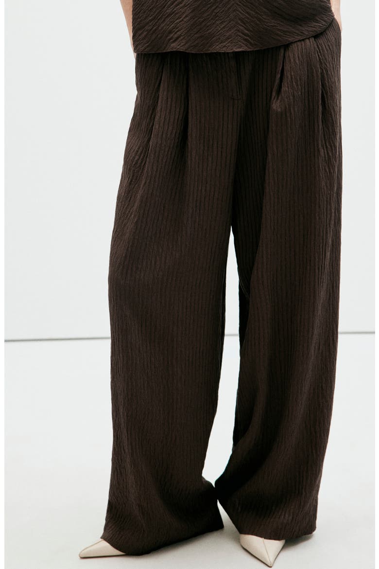 Fluid Wide Leg Pants, Alternate, color, BROWN