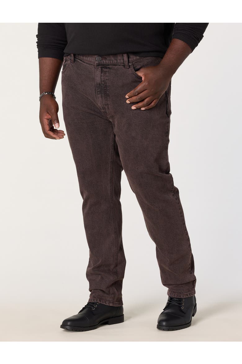 Big & Tall Overdye Tapered-Fit Jeans V2, Main, color, CHOCOLATE PLUM