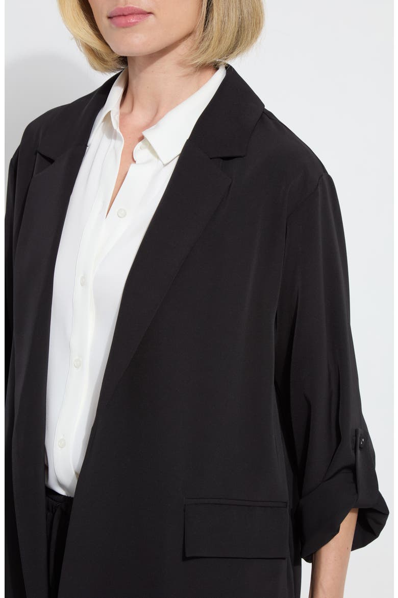 Genevieve Relaxed Blazer, Alternate, color, BLACK