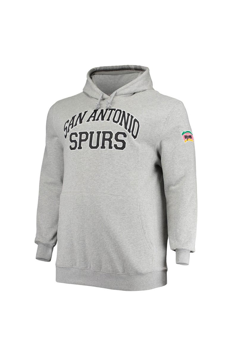 Mitchell & Ness Men's Mitchell & Ness Tim Duncan Heathered Gray San Antonio Spurs Big & Tall Name & Number Pullover Hoodie, Alternate, color, 