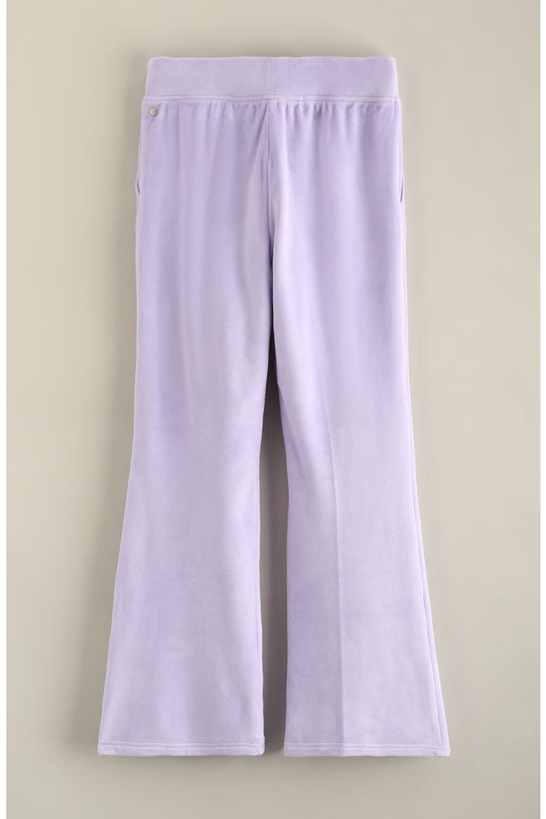 Kids' Downtime Velour Flare Pants, Alternate, color, PURPLE SPRAY