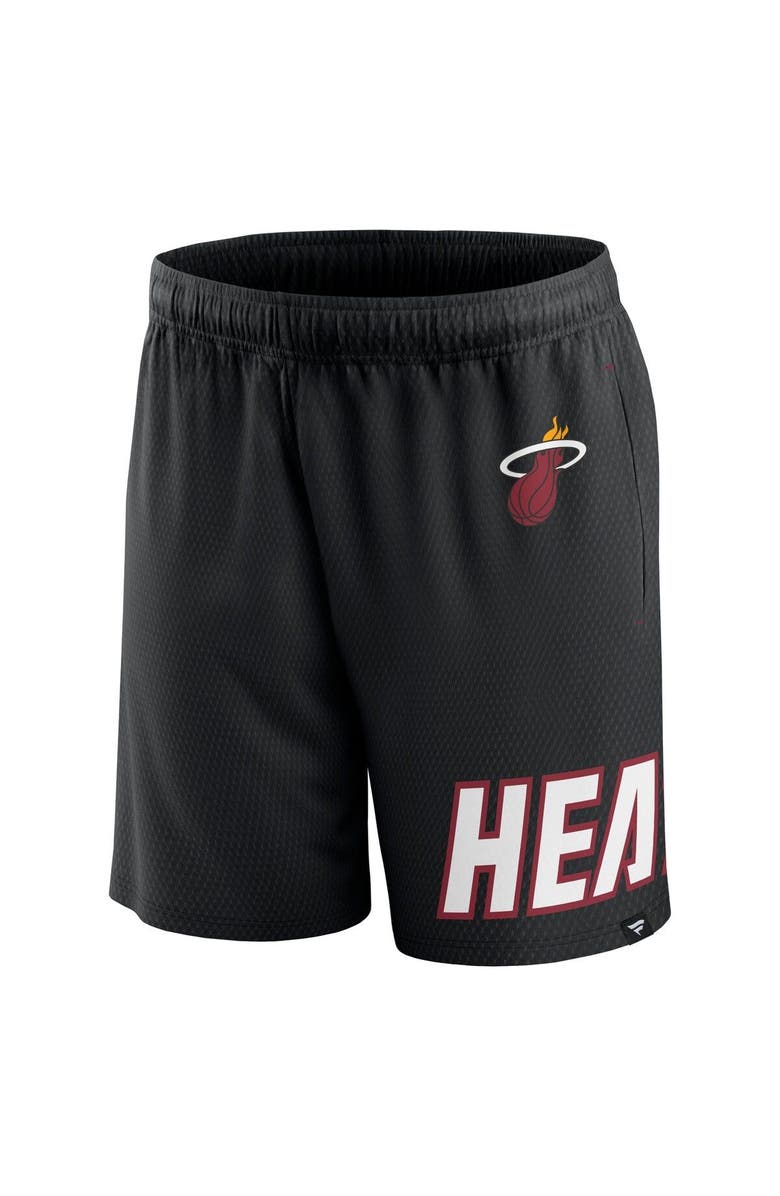 FANATICS Men's Fanatics Branded Black Miami Heat Free Throw Mesh Shorts, Alternate, color, Black