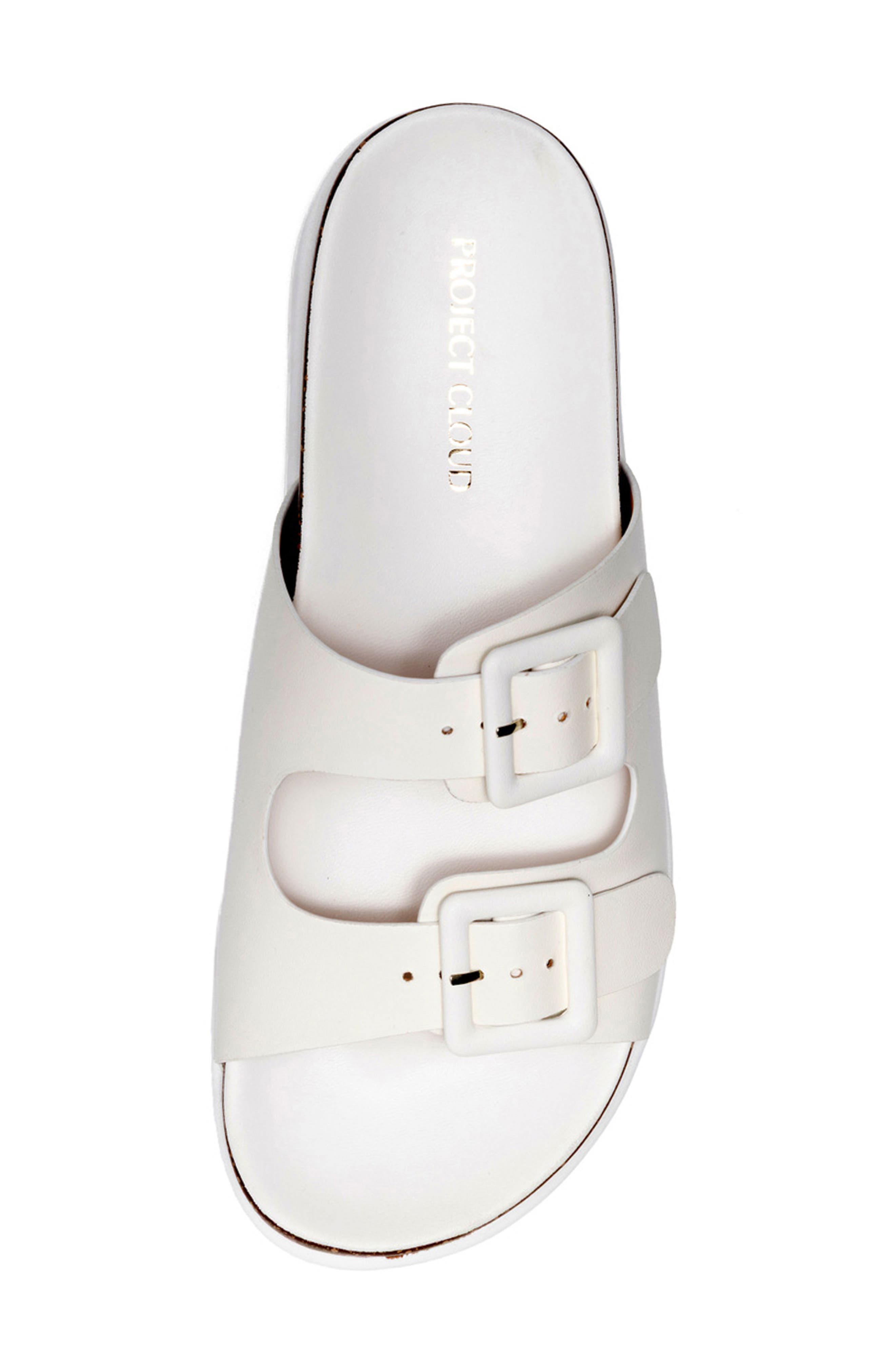 Project Cloud Skylar Slide Sandal, Alternate, color, White