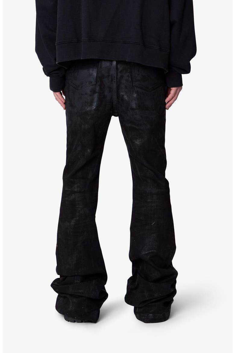 Super Stacked Hem Jeans, Alternate, color, WAXED BLACK