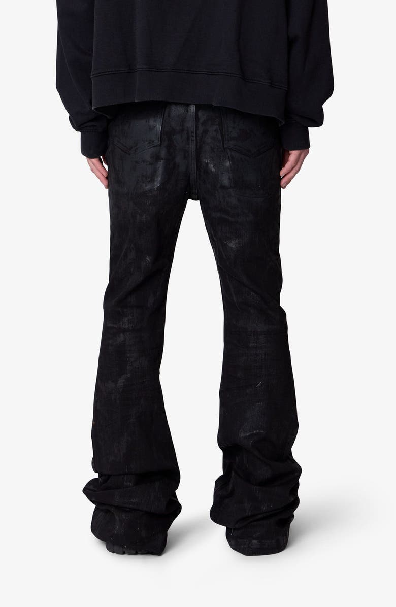 mnml Super Stacked Hem Jeans, Alternate, color, Waxed Black