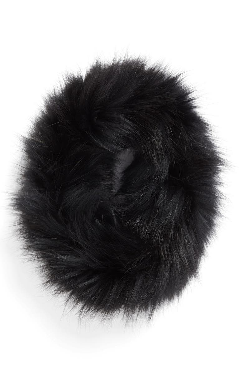 DENA Genuine Fox Fur Cowl Collar, Main, color, 